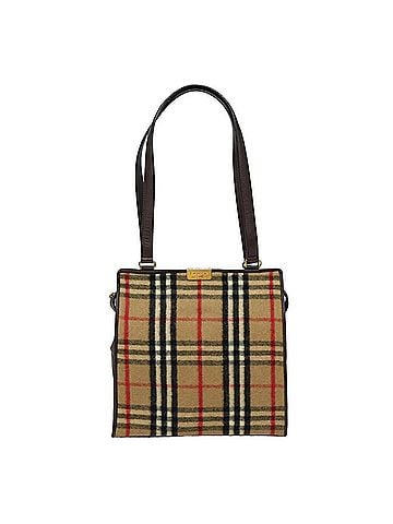 Burberry Nova Check Nova Check Canvas Beige Wool Handbag (view 1)