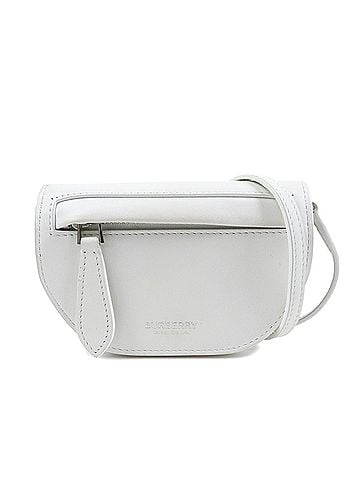Burberry Olympia Flap Leather White Leather Handbag (view 1)
