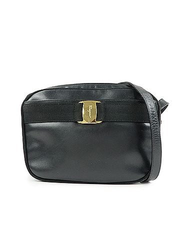 Salvatore Ferragamo Vara Bow Camera Leather Black Leather Shoulder Bag Bag (view 1)