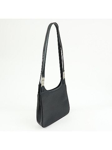 Salvatore Ferragamo Shoulder Bag Leather Black Leather Shoulder Bag Bag (view 2)