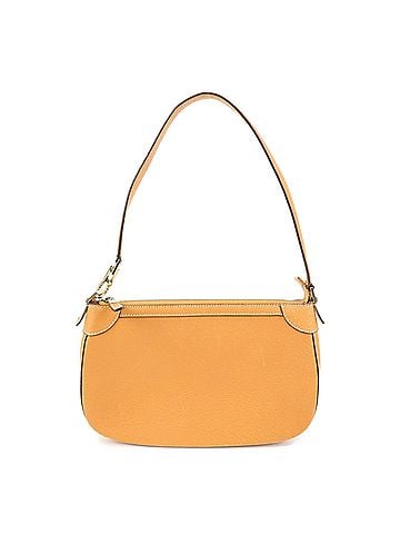 Salvatore Ferragamo Gancini Top Handle Leather Orange Leather Handbag (view 1)