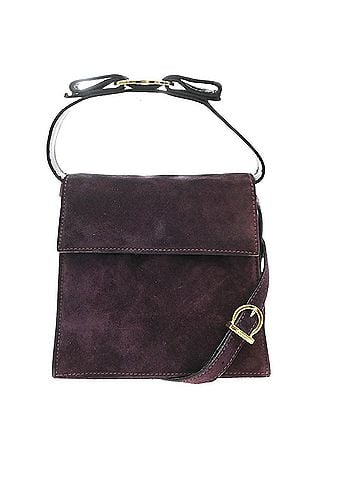 Salvatore Ferragamo Vintage Vara Bow Handle Shoulder Suede Purple Suede Handbag (view 1)