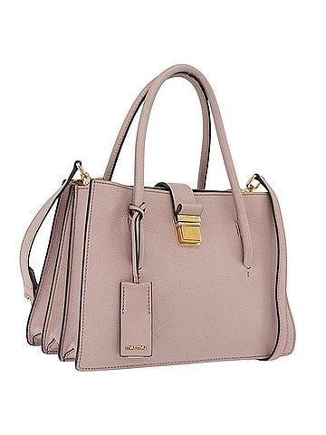 Miu Miu Madras Convertible Compartment Leather Beige Leather Tote Bag Bag (view 1)