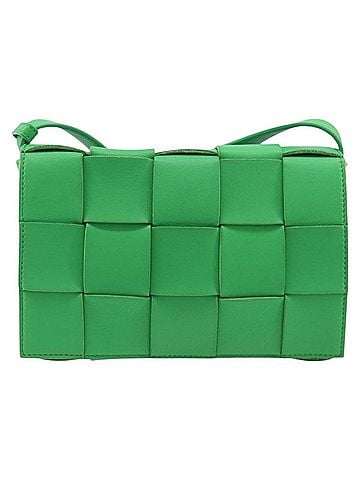 Bottega Veneta Cassette Maxi Intrecciato Leather Green Leather Crossbody Bag Bag (view 1)