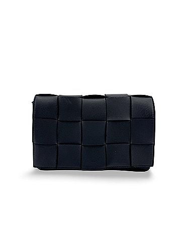 Bottega Veneta Cassette Maxi Intrecciato Leather Black Leather Crossbody Bag Bag (view 1)