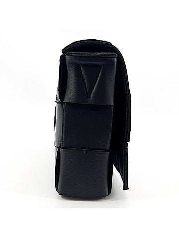 Bottega Veneta Cassette Maxi Intrecciato Leather Black Leather Crossbody Bag Bag (view 2)
