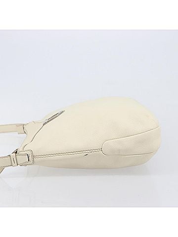 Salvatore Ferragamo Gancini Leather Beige Leather Crossbody Bag Bag (view 2)