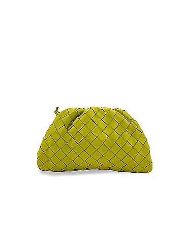 Bottega Veneta The Pouch Intrecciato Nappa Green Leather Clutche &amp; Pouche Bag (view 1)