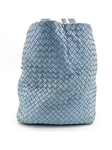 Bottega Veneta A-Shape Intrecciato Nappa Blue Leather Tote Bag Bag (view 2)