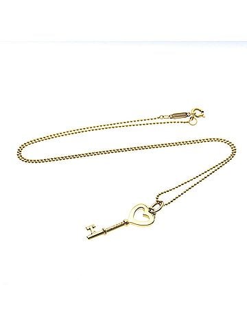 Tiffany & Co. Heart Key Pendant 18K Rose Gold With Diamonds Gold Pink_Gold Necklace Jewelry (view 1)