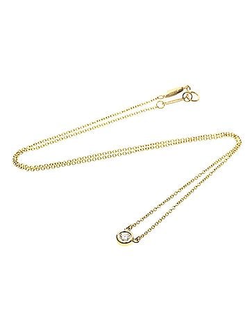 Tiffany & Co. Elsa Peretti Diamonds By The Yard Pendant 18K Rose Gold With Pear-Shaped Diamond Gold Pink_Gold Necklace Jewelry (view 1)