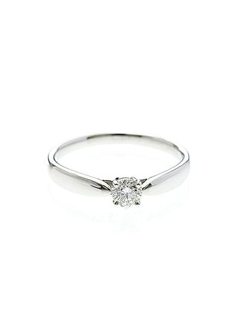 Tiffany & Co. Harmony Solitaire Platinum With Rbc Diamond Silver Platinum Ring Jewelry (view 1)