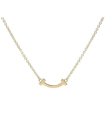 Tiffany & Co. T Smile Pendant 18K Rose Gold Gold Pink_Gold Necklace Jewelry (view 2)