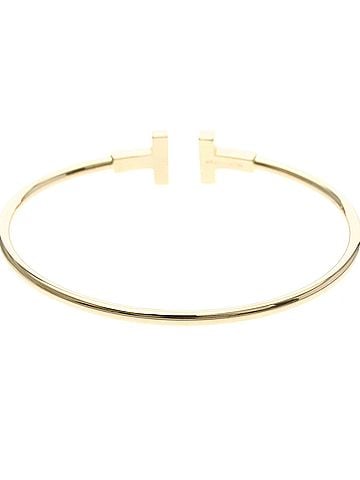 Tiffany & Co. T Wire 18K Yellow Gold Gold Yellow_Gold Bracelet Jewelry (view 2)