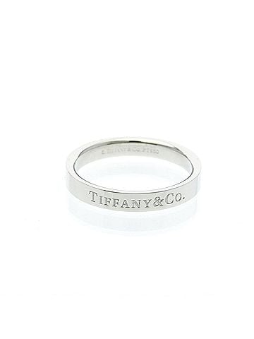 Tiffany & Co. Flat Platinum Silver Platinum Ring Jewelry (view 1)