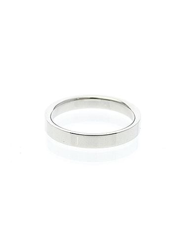 Tiffany & Co. Flat Platinum Silver Platinum Ring Jewelry (view 2)