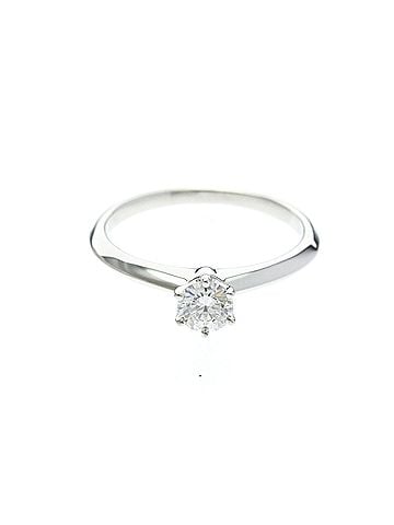 Tiffany & Co. Tiffany Setting Solitaire Platinum With Rbc Diamond G/Vvs2 Silver Platinum Ring Jewelry (view 1)