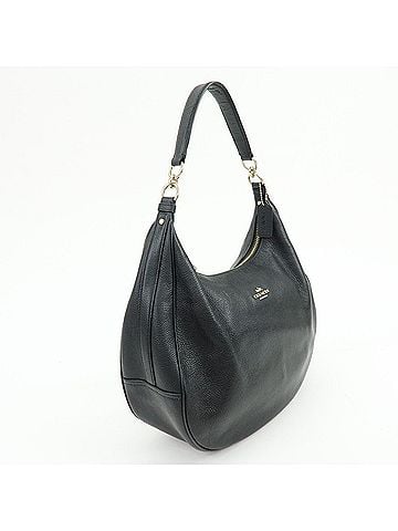 Coach Shoulder Leather Black Leather Handbag (view 2)