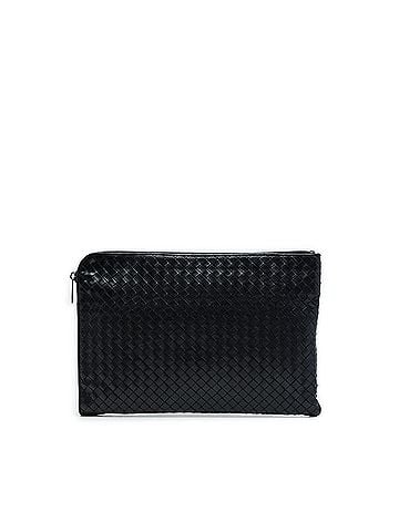 Bottega Veneta Nappa Intrecciato Portfolio Flap Clutch (view 1)