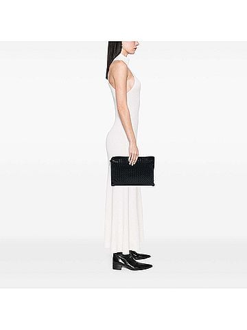 Bottega Veneta Nappa Intrecciato Portfolio Flap Clutch (view 2)