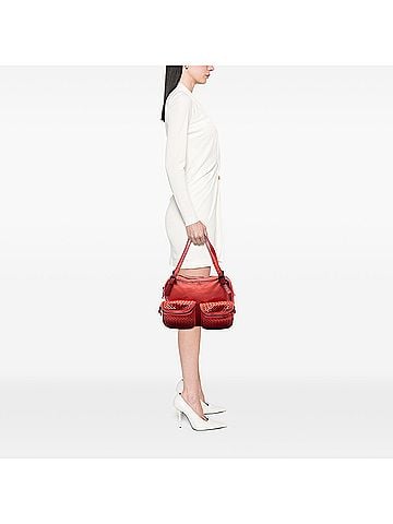 Bottega Veneta Intrecciato Trimmed Nappa Multi Pocket Shoulder Bag (view 2)