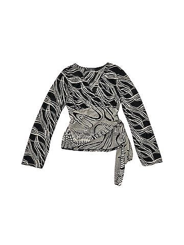FANG Faux Wrap Long Sleeve Blouse (view 1)