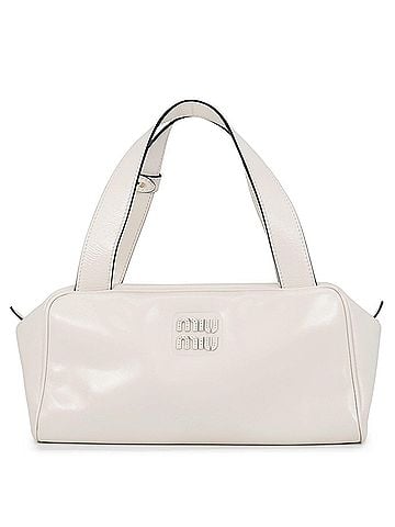 Miu Miu Miu Miu Miu Bowling Leather Handbag 5BB182 White for Women (view 1)