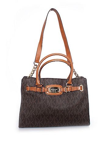 Michael Kors Michael Kors, brown canvas monogram shopper. (view 1)