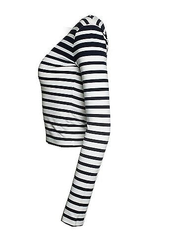 Alexander Wang T by Alexander Wang, Striped crewneck top (view 2)