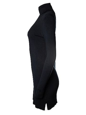 Equipment Equipment, knitted turtle neck dress in blue (view 2)