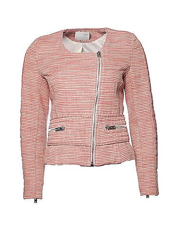 IRO IRO, red boucle jacket with zipper (view 1)