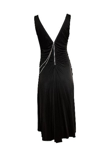 Karen Millen Karen Millen, Black midi dress with chain (view 2)