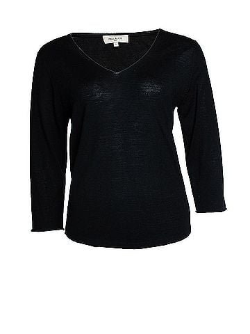 Paul & Joe Paul &amp; Joe, black v neck top (view 1)