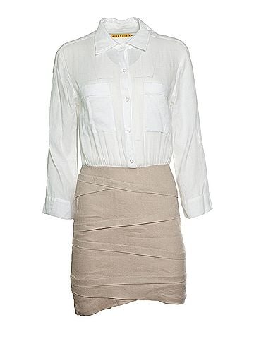 Alice + Olivia Alice &amp; Olivia, linen shirt dress (view 1)