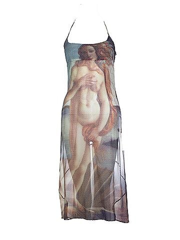 Dolce & Gabbana D&amp;G, 1990s birth of Venus sheer silk dress (view 1)