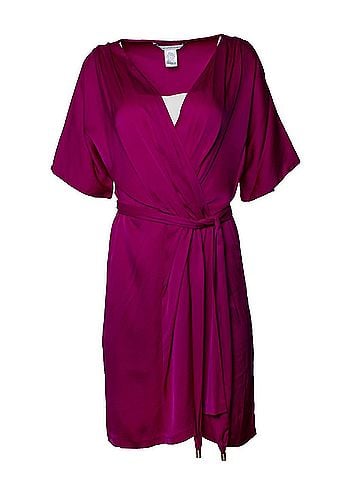 Diane von Furstenberg Diane Von Furstenberg, pink silk dress with belt (view 1)