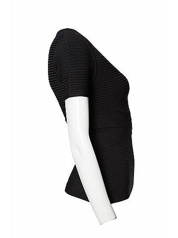 Alexander Wang T by Alexander Wang, black criss cross stretch top (view 2)