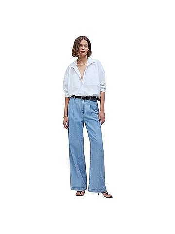 Madewell The Harlow Wide-Leg Jean: Airy Denim Edition Jeans (view 2)