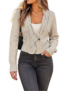Rebecca Taylor Extrafire Lambswool Cashmere Cable Collar Cardigan Wool Sweater (view 1)