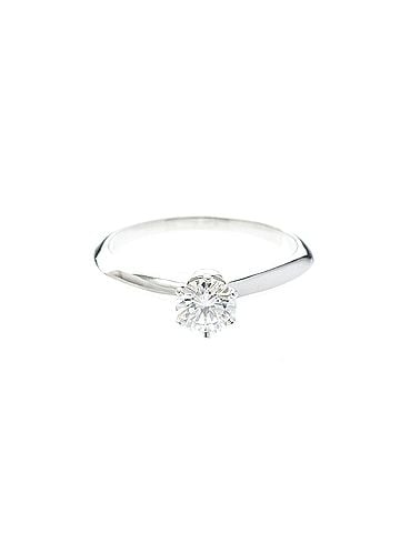 Tiffany & Co. Tiffany Solitaire Diamond Ring Platinum Fashion Diamond Band Ring Carat/0.51 Silver (view 1)