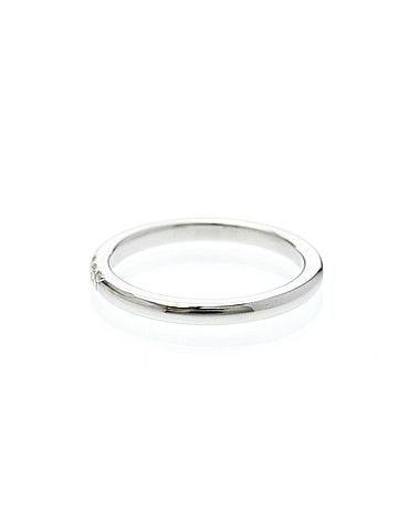 Tiffany & Co. Tiffany Forever Wedding Ring 3P Diamond Platinum Fashion Diamond Band Ring Silver (view 2)