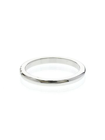 Tiffany & Co. Tiffany Forever Wedding Ring 3P Diamond Platinum Fashion Diamond Band Ring Silver (view 2)