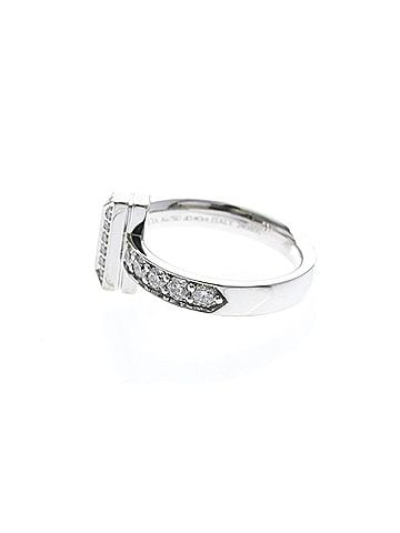 Tiffany & Co. Tiffany T One Ring Diamond White Gold (18K) Fashion Diamond Band Ring Carat/0.4 Silver (view 2)