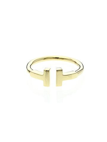 Tiffany & Co. Tiffany T Wire Ring Yellow Gold (18K) Fashion No Stone Band Ring Gold (view 1)