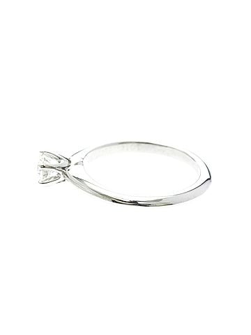 Tiffany & Co. Tiffany Classic Solitaire Platinum Fashion Diamond Band Ring Carat/0.31 Silver (view 2)
