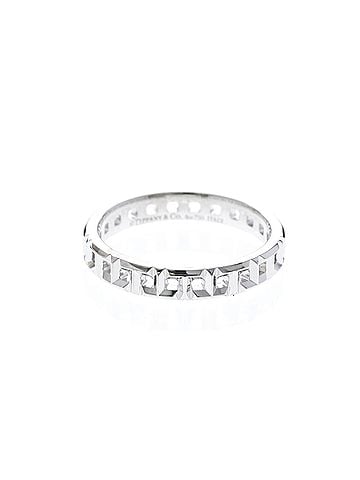 Tiffany & Co. Tiffany T True Narrowing White Gold (18K) Fashion No Stone Band Ring Silver (view 1)