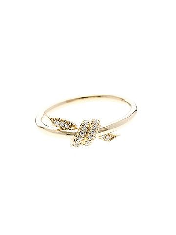 Tiffany & Co. Tiffany Knot Diamond Ring Pink Gold (18K) Fashion Diamond Band Ring Pink Gold (view 1)