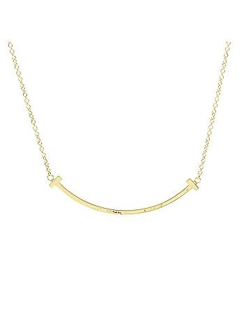 Tiffany & Co. Tiffany Tiffany T Smile Small Size Necklace Yellow Gold (18K) No Stone Men,Women Fashion Necklace (Gold) (view 2)