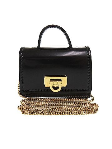 Salvatore Ferragamo Smooth Calfskin Gancini Top Handle AirPods Case with Chain (view 1)
