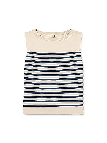 Pact Navy Laguna Stripe Classic Fine Knit Shell (view 1)